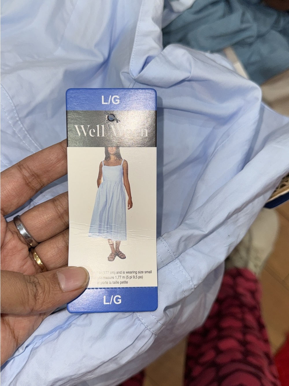 Well Worn Pale Blue Women's Midi Skirt